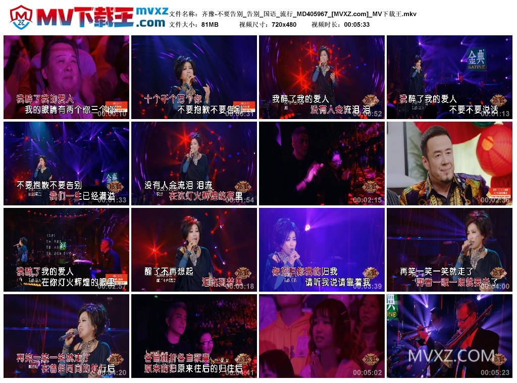 齐豫-不要告别_告别_国语_流行_MD405967